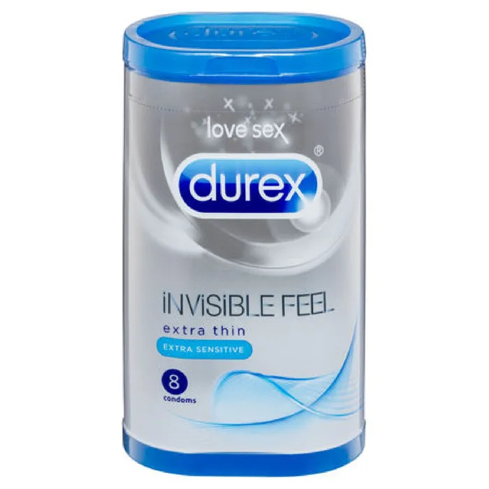 Invisible Feel Condoms Extra Thin Extra Sensitive 8 Pack Durex Male Sex Toys Invisible Feel Condoms Extra Thin Extra Sensitive 8 Pack Durex Male Sex Toys