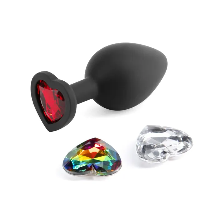 Anal Nsnovelties Glams Xchange Heart Medium Black