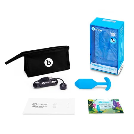 BVibe Anal BVibe Vibrating Snug Plug 3 Large in Blue