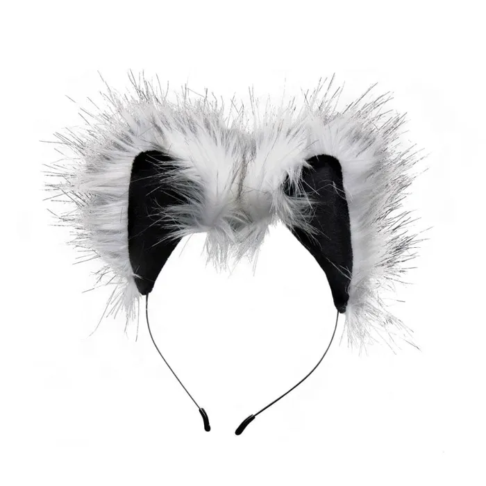 Grey Wolf Tail Anal Plug and Ears Set XR Brands Tailz Anal