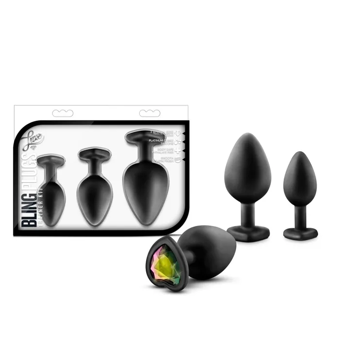 Anal Blush Novelties Luxe Bling Plugs Training Kit With Gems