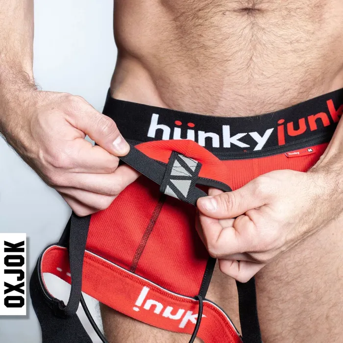 Hunker ComfyPouch SliderStrap Jock Red Hot Small OXJok Anal Hunker ComfyPouch SliderStrap Jock Red Hot Small OXJok Anal
