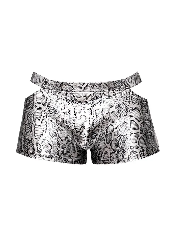 Male Power snaked Pouch Short Large Silverblack Anal