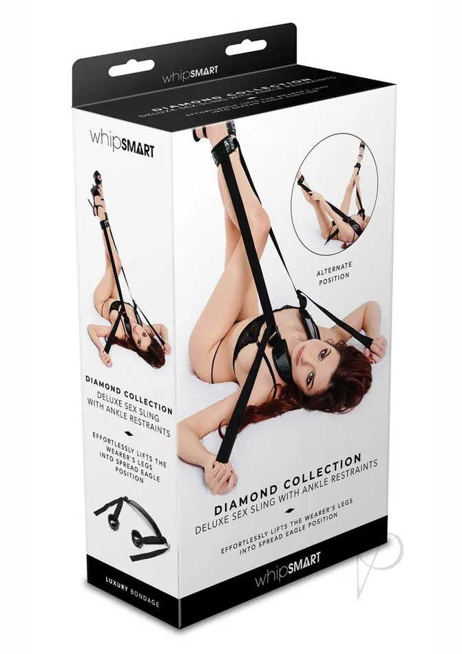 Anal Whipsmart Whipsmart Deluxe Sex Sling Ankle Black Anal Whipsmart Whipsmart Deluxe Sex Sling Ankle Black