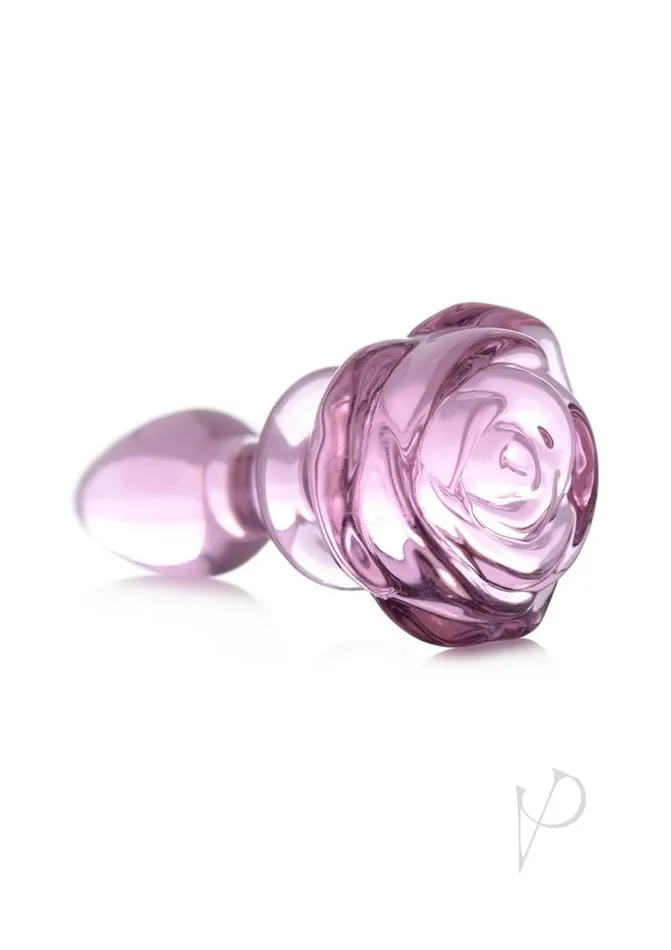 Booty Sparks Anal Booty Sparks Pink Rose Glass Plug Sm