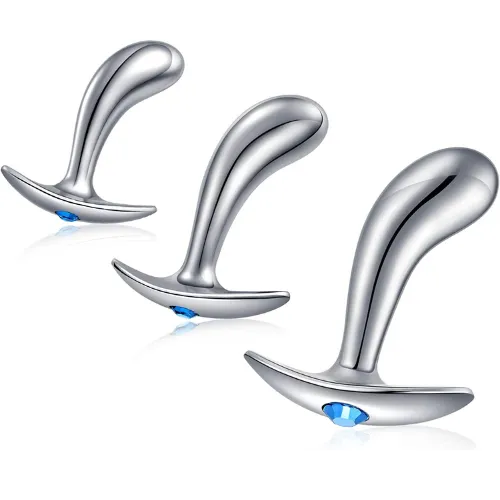 Curved Metal Butt Plug Set CupidSecrets Anal
