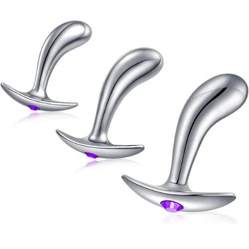 Curved Metal Butt Plug Set CupidSecrets Anal