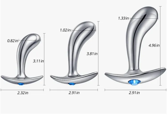 Curved Metal Butt Plug Set CupidSecrets Anal