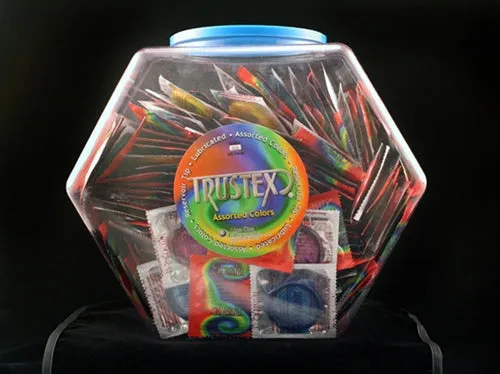 Trustex Assorted Colors Lubricated Condoms 288 Piece Fishbowl Paradise Marketing Couples Trustex Assorted Colors Lubricated Condoms 288 Piece Fishbowl Paradise Marketing Couples