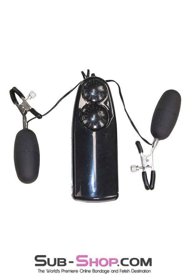 2269RS Vibrating Black Wicked Style Nipple Clamps MEGA Deal Raysent Anal