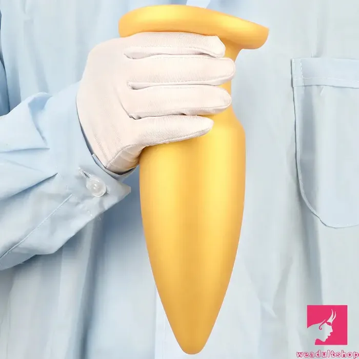 885in Premium Gold Soft Liquid Silicone Big Butt Plug Dildo Adult Toy Weadultshop Anal