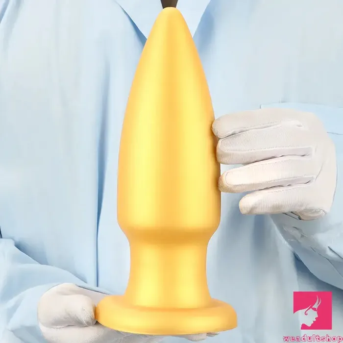 885in Premium Gold Soft Liquid Silicone Big Butt Plug Dildo Adult Toy Weadultshop Anal