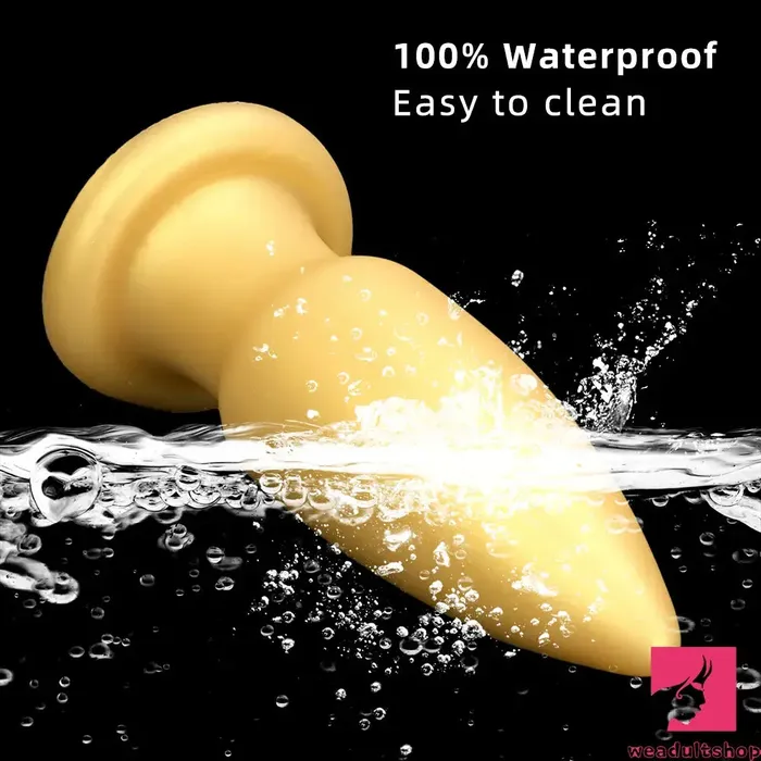 885in Premium Gold Soft Liquid Silicone Big Butt Plug Dildo Adult Toy Weadultshop Anal