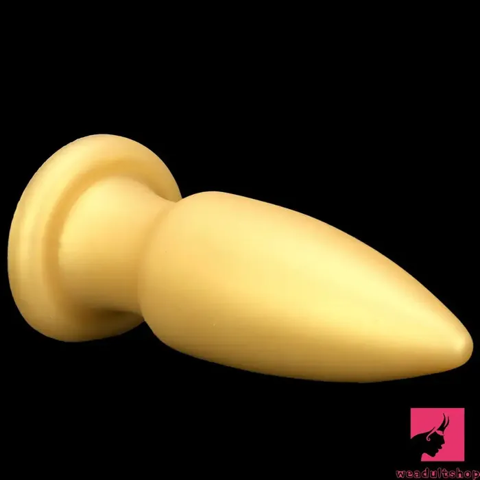 885in Premium Gold Soft Liquid Silicone Big Butt Plug Dildo Adult Toy Weadultshop Anal
