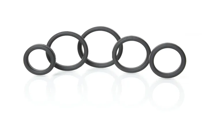 Anal Rascal Boneyard Silicone Ring 5 Pc Kit Black