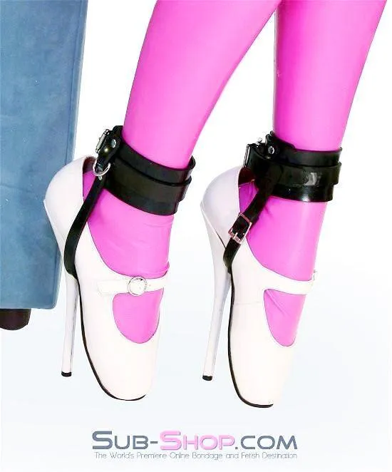 Autumn 0969A Rubber High Heel Shoe Bondage Cuffs Couples