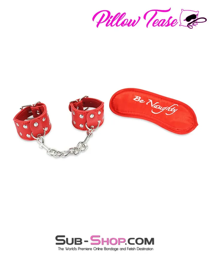 Couples Idea 9868DL Be Naughty 5 Pc Red Bondage Fantasy Kit