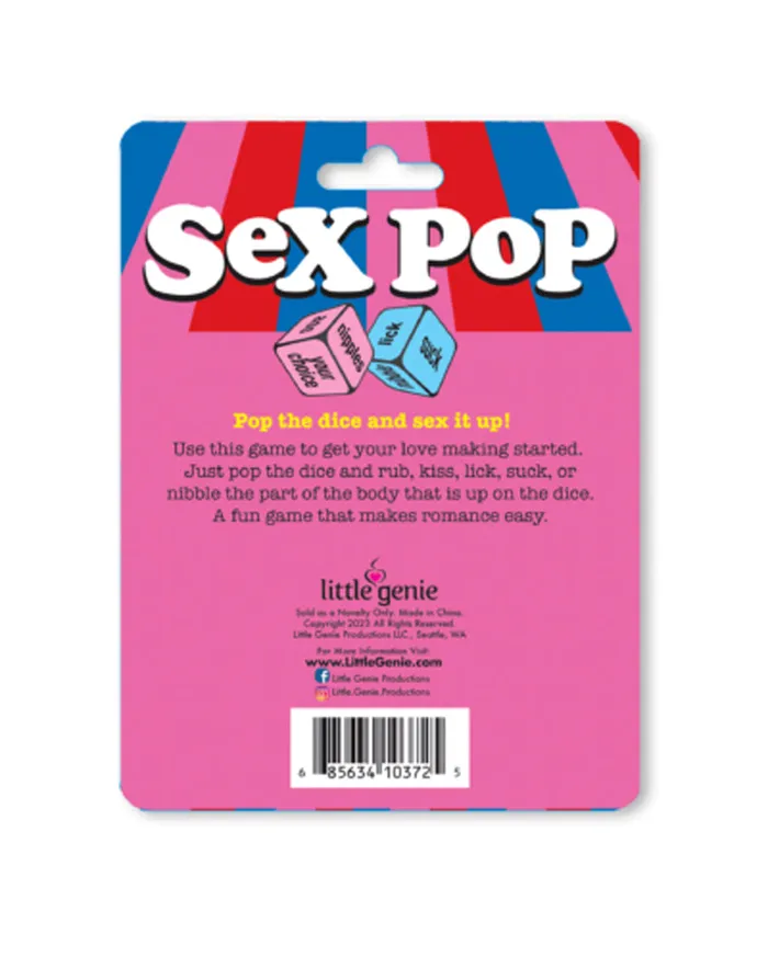 Couples Sex Pop Popping Dice Game Little Genie