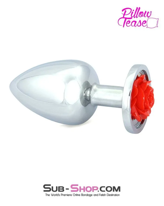 Eiffel 0493E Large Red Rose Base Chrome Anal Plug MEGA Deal Anal