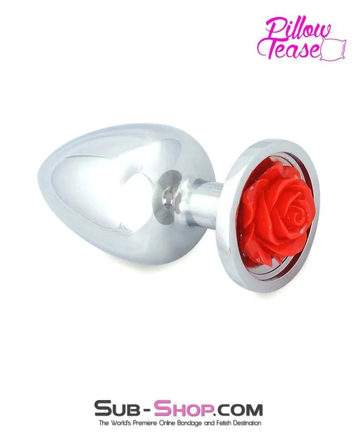 Eiffel 0493E Large Red Rose Base Chrome Anal Plug MEGA Deal Anal