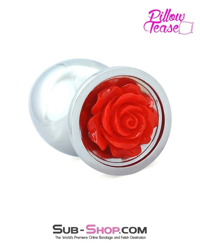 Eiffel 0493E Large Red Rose Base Chrome Anal Plug MEGA Deal Anal