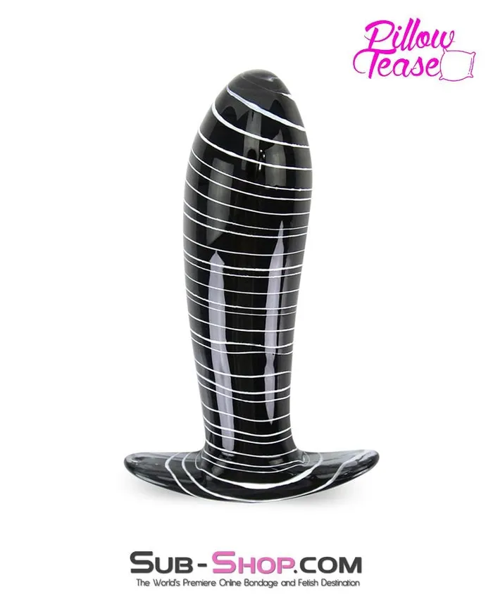 Eiffel Anal 0600E Black Swirl Glass Luxe PSpot Butt Plug LAST CHANCE Final Closeout Eiffel Anal 0600E Black Swirl Glass Luxe PSpot Butt Plug LAST CHANCE Final Closeout