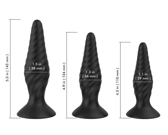 Moonwell Anal 2395M 3 Pc Butt Plug Training Kit